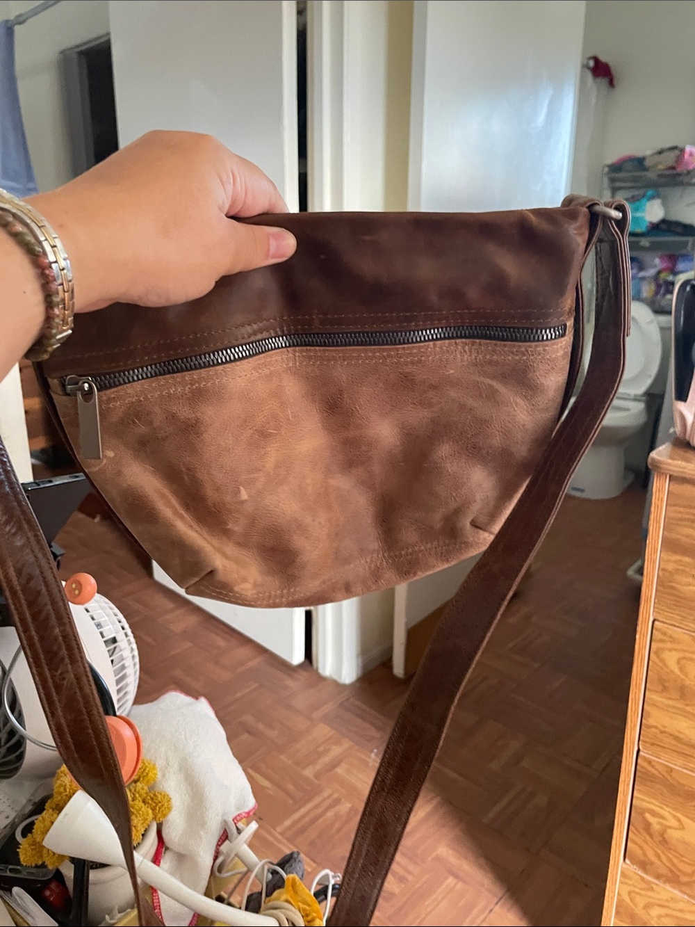 Rough and tumble crossbody bag tiny hobo